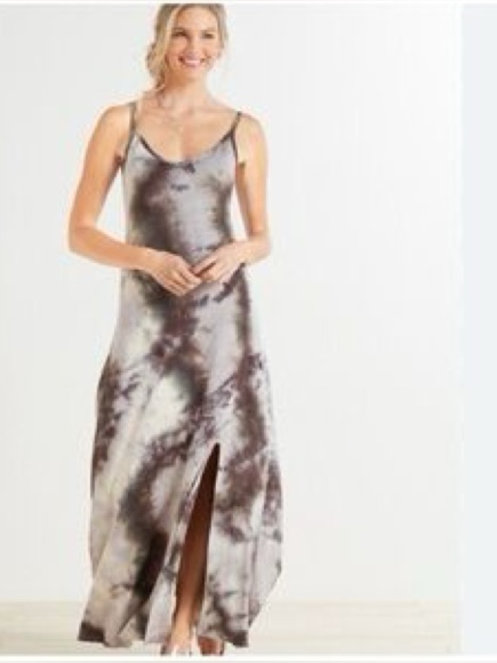 Evereve Peyton Jenson Tie-Dye Slip Maxi Dress